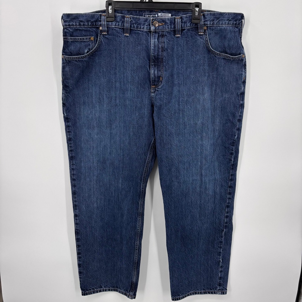 Carhartt Relaxed Fit Jeans Mens 46x30 Blue Excellent 100% Cotton 105119-H44